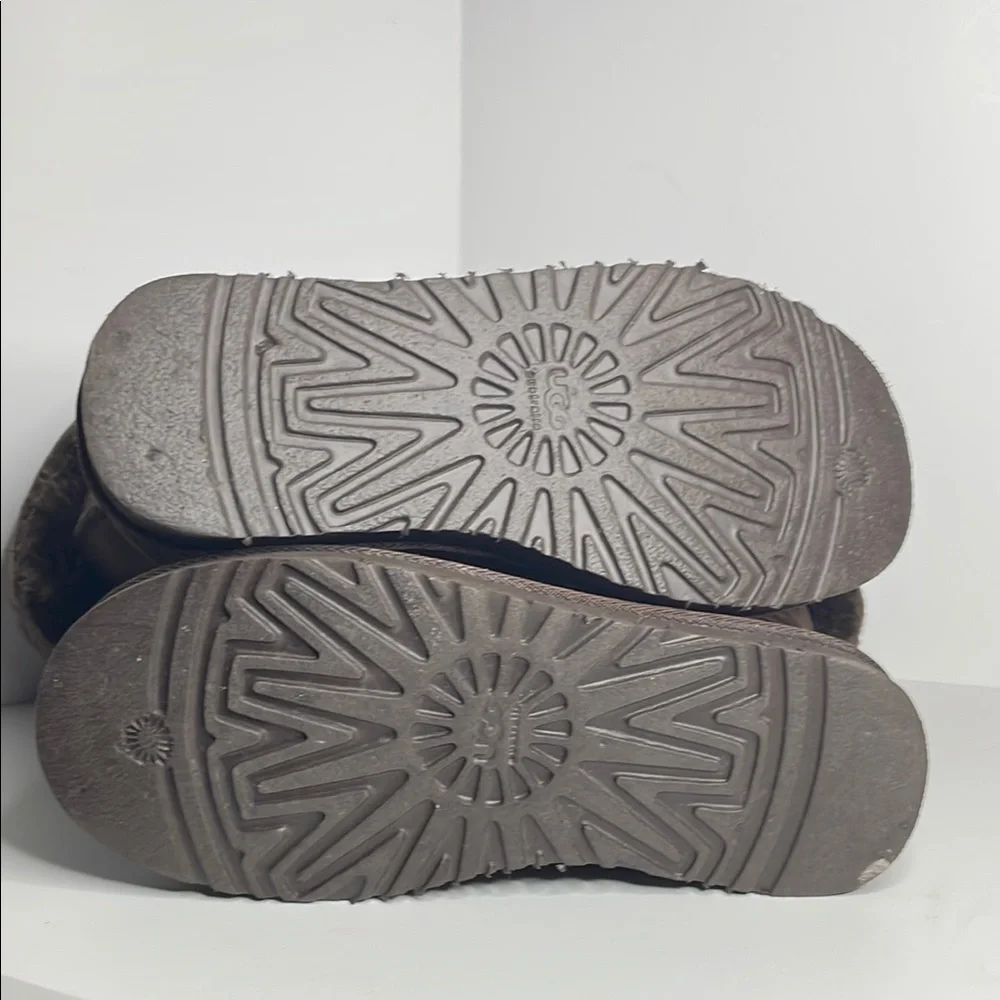 UGG Brown Winter Boots with Fur Trim - Picture 5 of 5